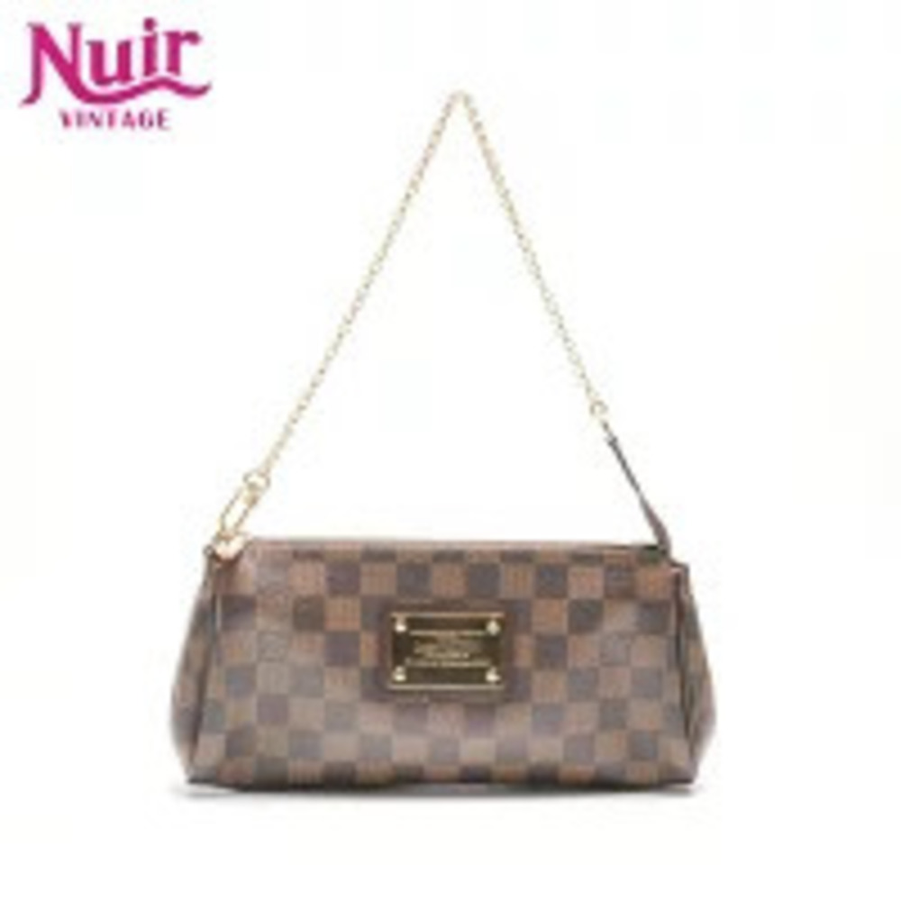 Louis Vuitton Eva Damier Shoulder Bag Brown